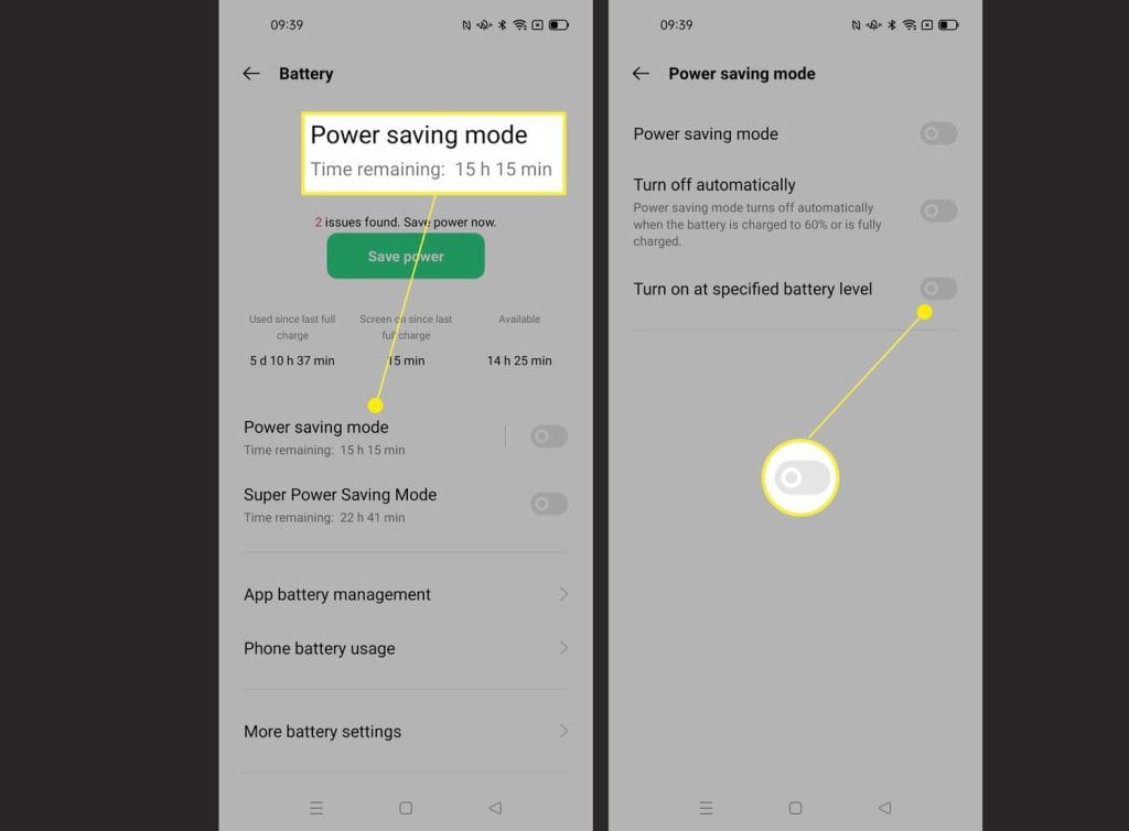 Mengaktifkan mode hemat daya di HP Android