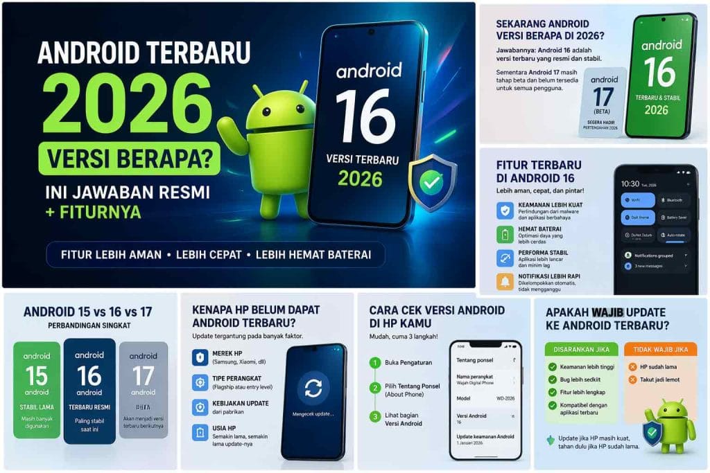 Android Terbaru 2026 Versi Berapa Ini Jawaban Resmi + Fitur Lengkap