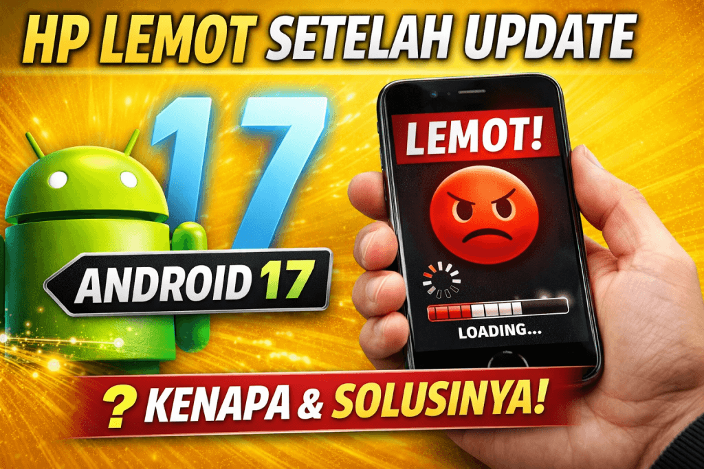 HP Android lemot setelah update Android 17 dan cara mengatasinya