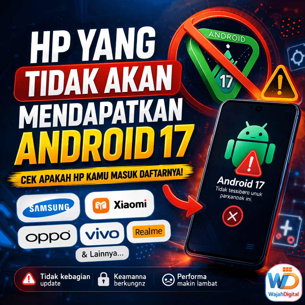 Ilustrasi daftar HP yang tidak mendapatkan update Android 17