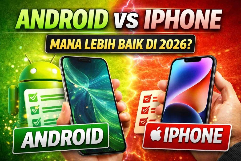 Perbandingan Android vs iPhone 2026 dari segi fitur, harga, dan performa