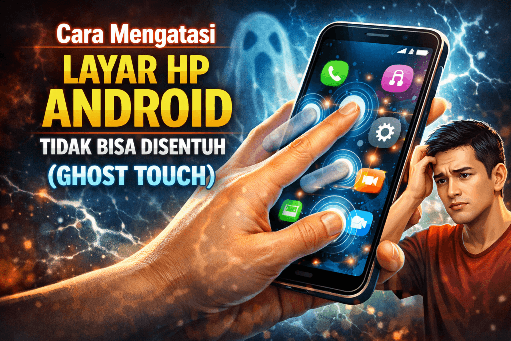 layar hp android mengalami ghost touch bergerak sendiri