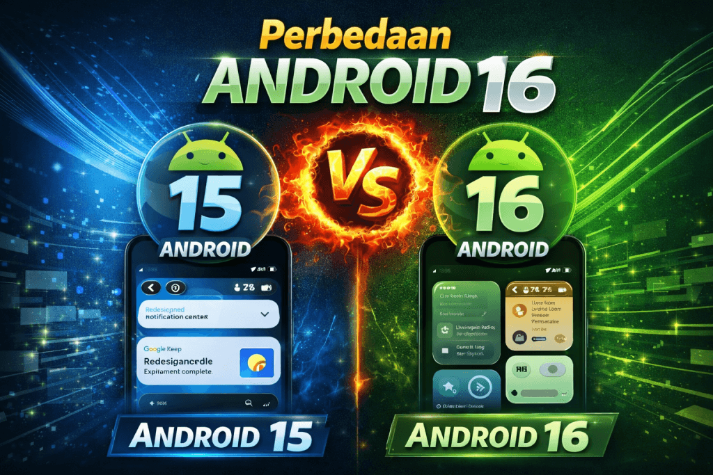 perbandingan android 15 vs android 16 fitur terbaru