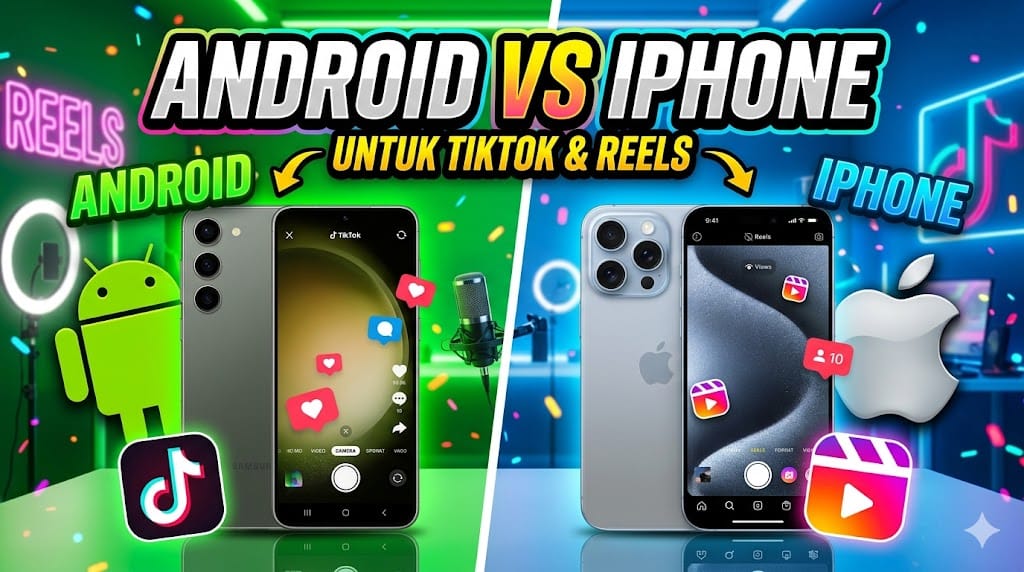 Android vs iPhone untuk Konten TikTok & Reels Mana Lebih Bagus