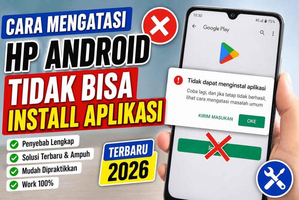 HP Android gagal install aplikasi Play Store