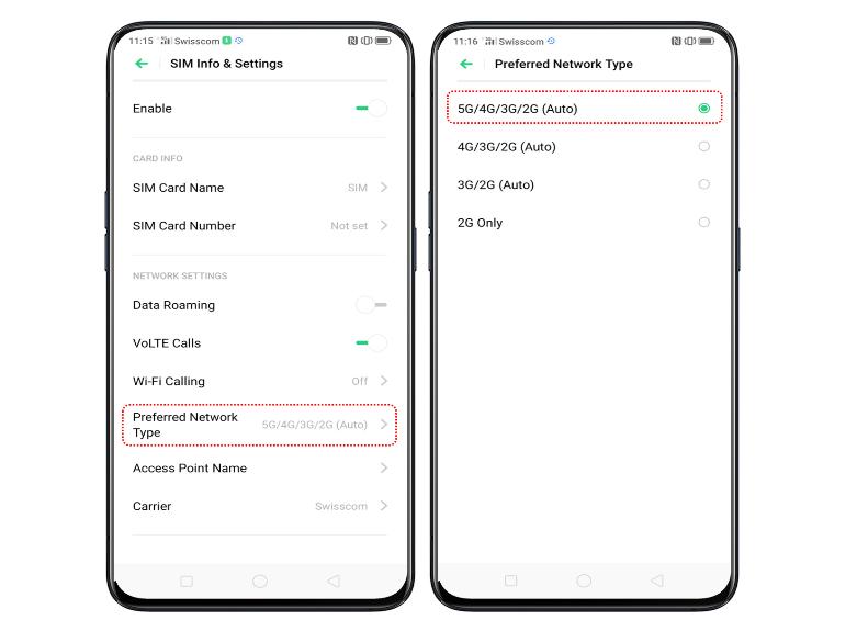 Pengaturan jaringan 4G only di Android