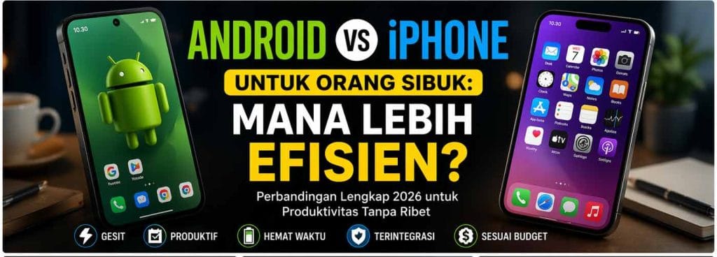 Perbandingan Android vs iPhone untuk orang sibuk 2026