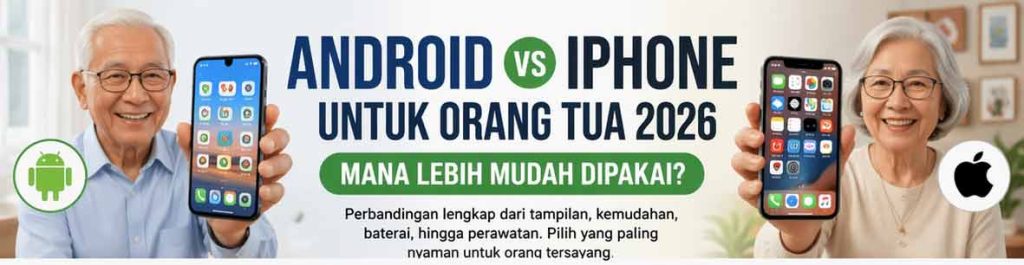 Perbandingan Android vs iPhone untuk orang tua 2026