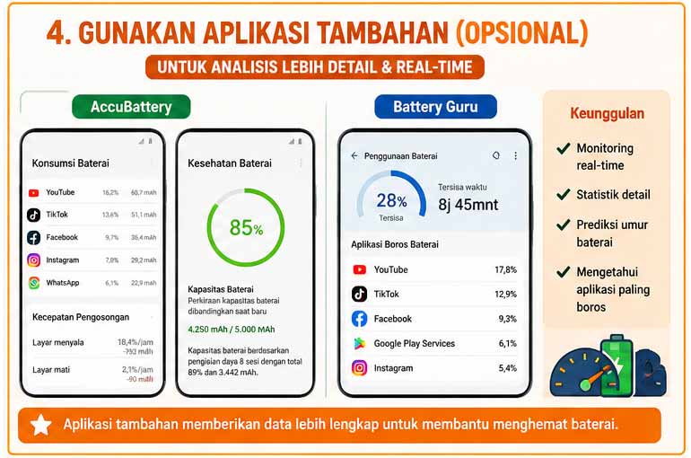 gunakan aplikasi tambahan