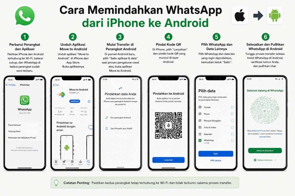 Cara Memindahkan WhatsApp dari iPhone ke Android
