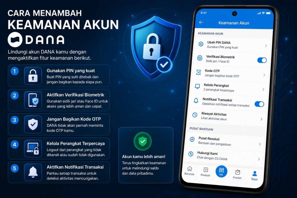 Cara Menambah Keamanan Akun DANA