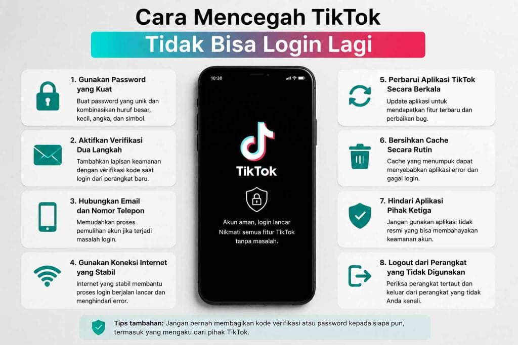 Cara Mencegah TikTok Tidak Bisa Login Lagi