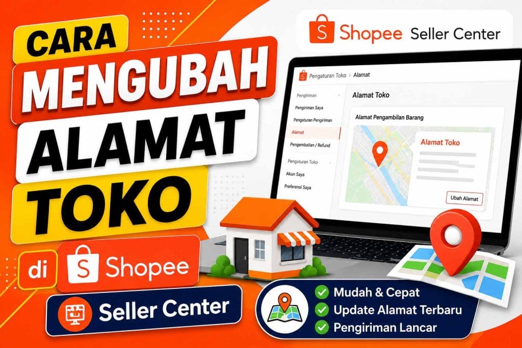 Cara Mengubah Alamat Toko di Shopee Seller Center.