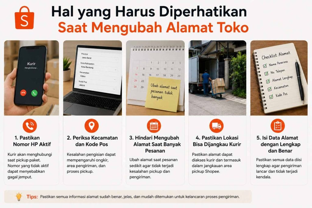 Hal yang Harus Diperhatikan Saat Mengubah Alamat Toko