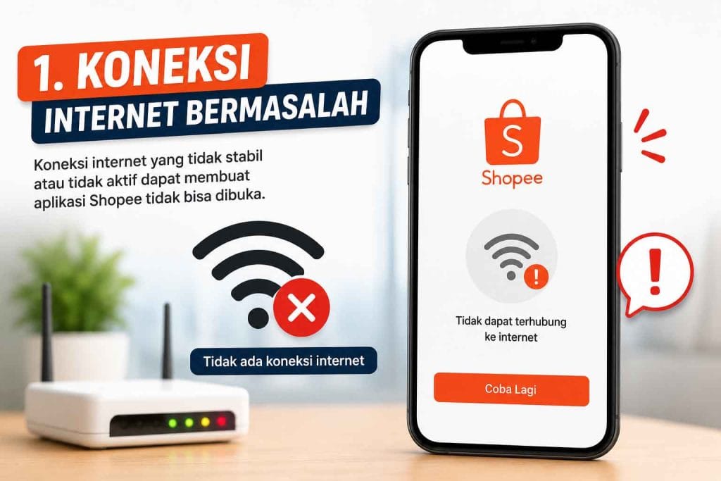 Koneksi Internet Bermasalah