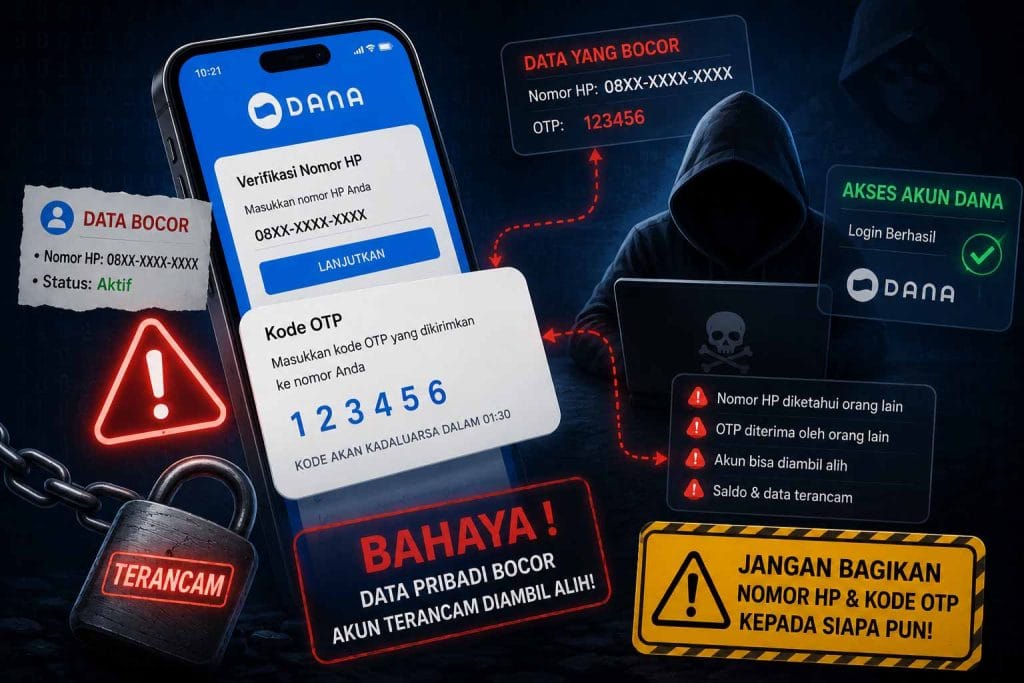 Nomor HP dan OTP Bocor
