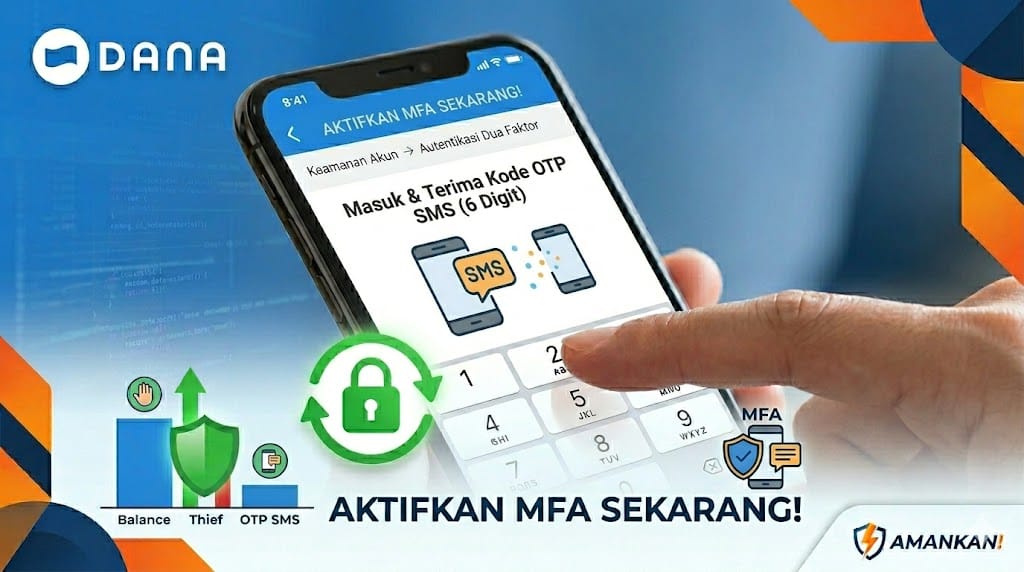 pengaktifan Autentikasi Dua Faktor (MFA) di aplikasi DANA