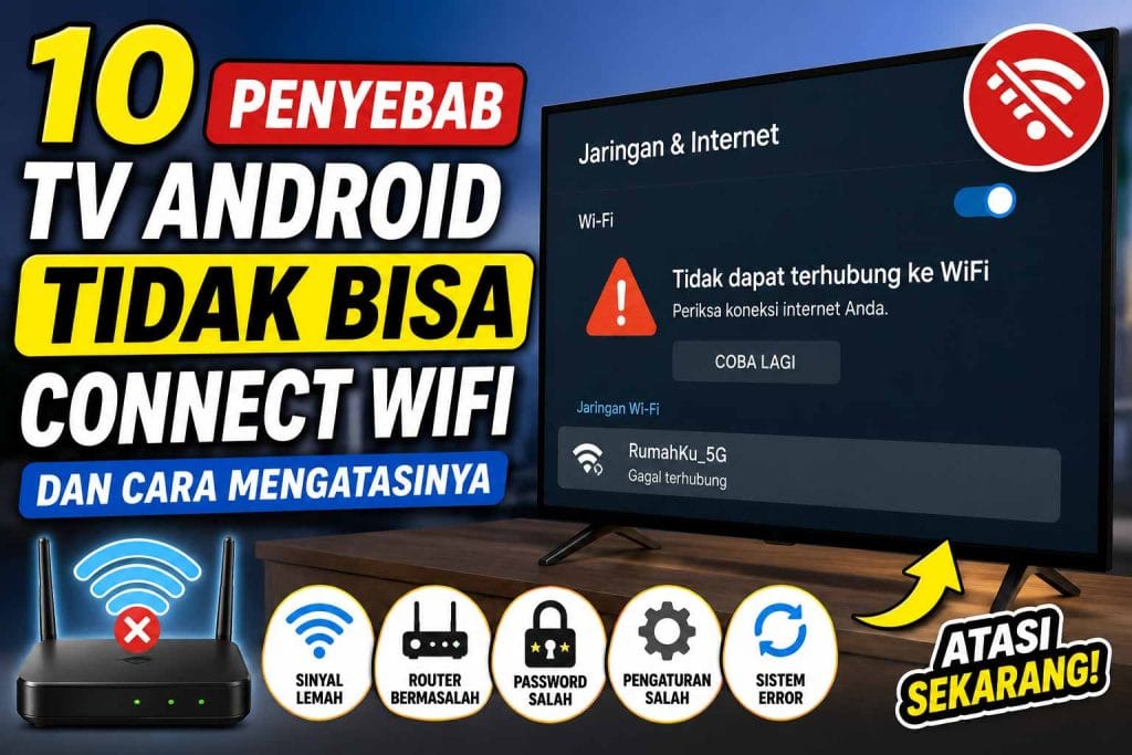 10 Penyebab TV Android Tidak Bisa Connect WiFi dan Cara Mengatasinya