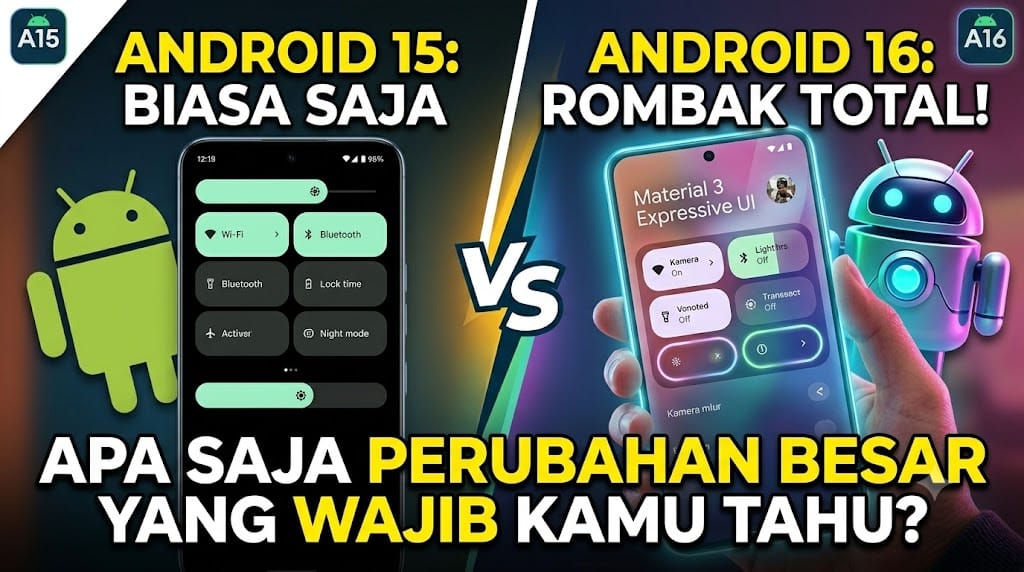 Android 16 vs Android 15 Apa Saja Perubahan Besar yang Wajib Kamu Tahu
