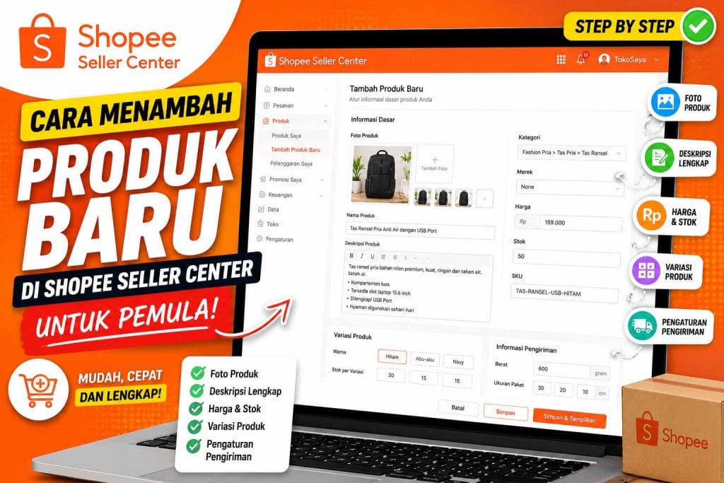 Cara Menambah Produk Baru di Shopee Seller Center untuk Pemula