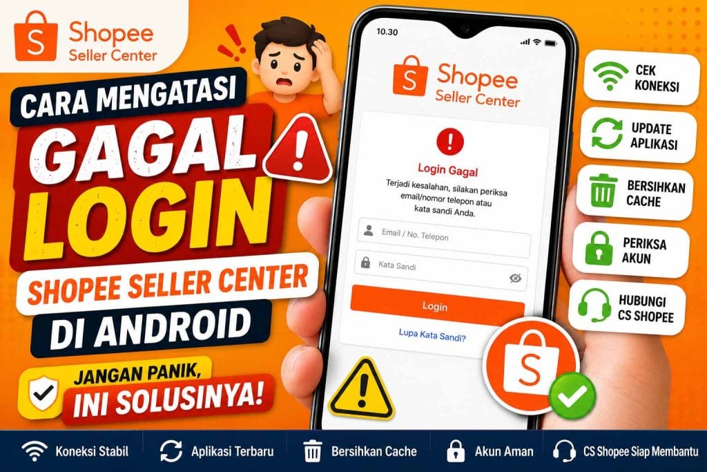 Cara Mengatasi Gagal Login Shopee Seller Center di Android Jangan Panik, Ini Solusinya