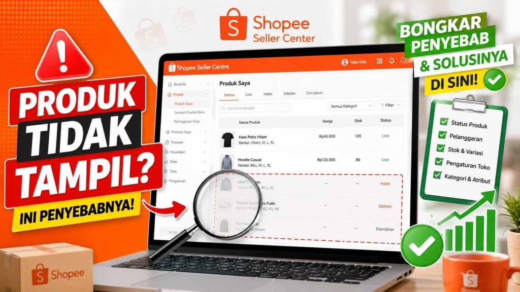Kenapa Produk Tidak Muncul di Shopee Seller Center