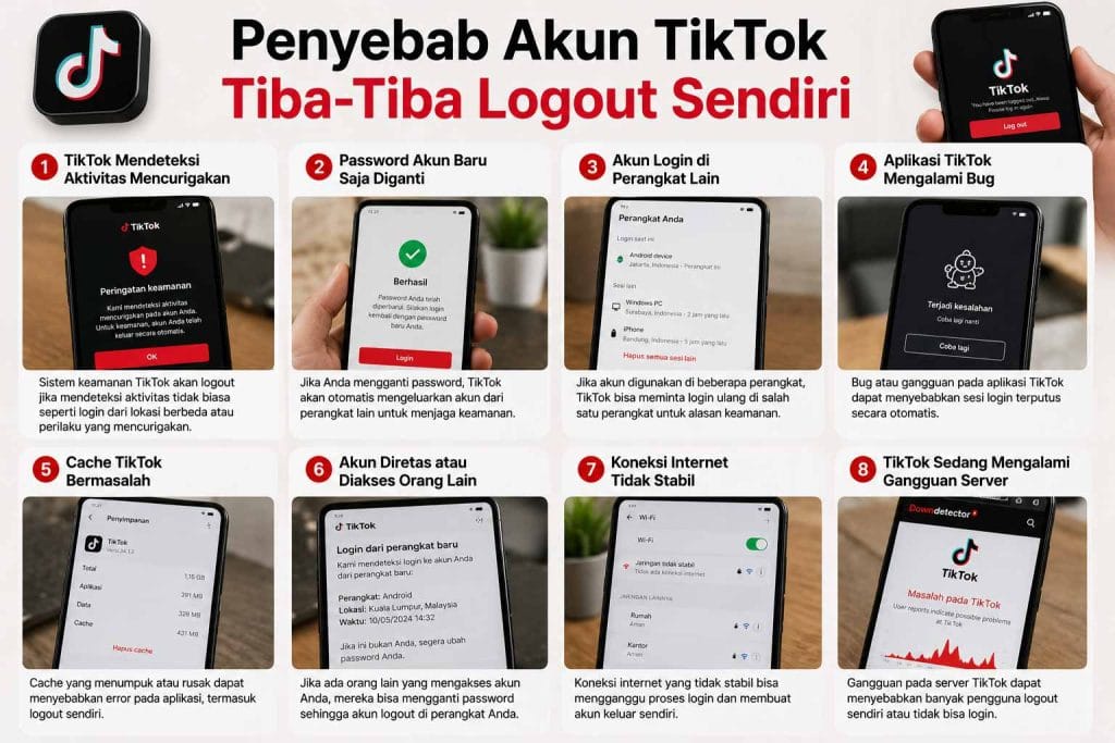 Penyebab Akun TikTok Tiba-Tiba Logout Sendiri